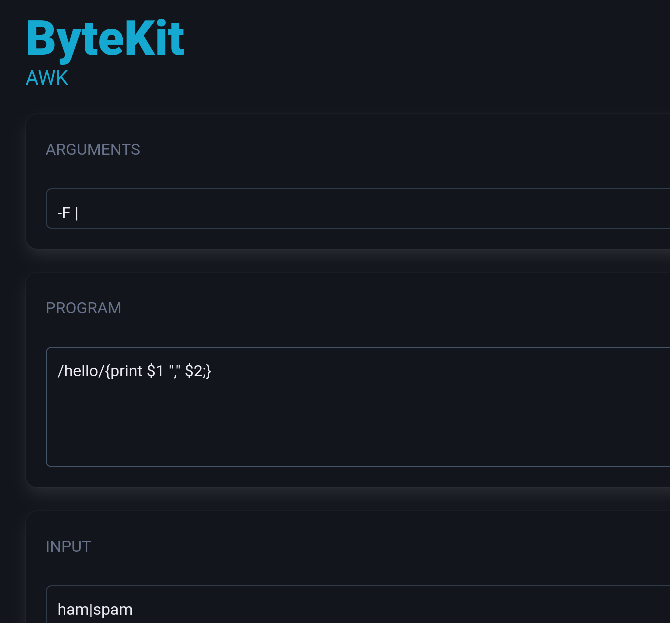 ByteKit dark theme